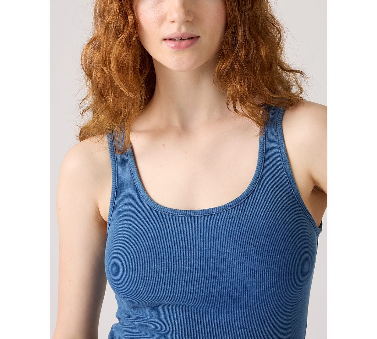 Levi's Essential Rib Tank Top In Blue