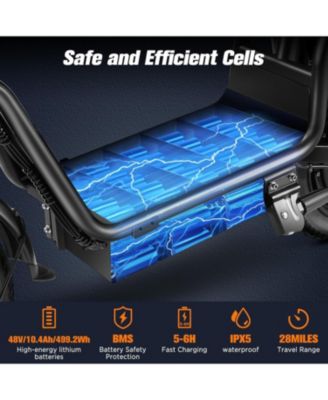 C14 Electric Scooter with Seat, 750W Motor, 20MPH, 28-Mile Range, Dual Disc Brakes