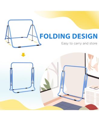 Folding Gymnastics Bar for Kids, Adjustable Height, Bubble Gum