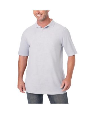 Big & Tall Shrink-Less Longer-Length Cotton Polo Shirt