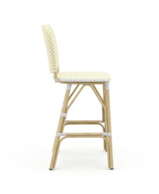 Adino Aluminum Woven Seat Patio Bar Chair (Set of 2)