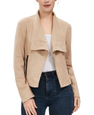 Women's kimi + kai Faux Suede Open Front Jacket