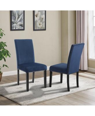 Fordsville 5-Pc Dining Set, Pedestal Round Table with 4 Stylish Chairs, Blue