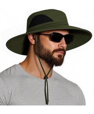 Wide Brim Sun Hat, UPF 50+ UV Protection Waterproof Packable Bucket Hat for Men & Women, Fishing Hiking Beach Garden