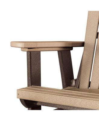 Fan Back Balcony Glider Made in the USA- Cedar, Tudor Brown