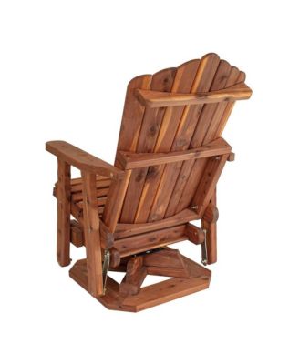 Cedar Adirondack Swivel Glider