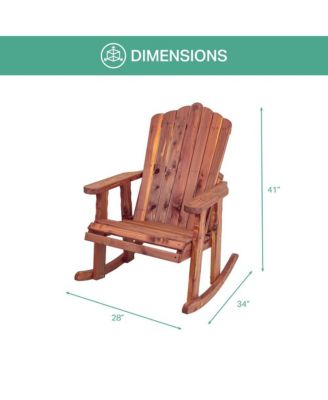 Cedar Adirondack Rocking Chair