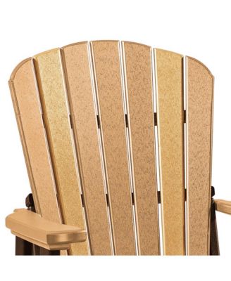 Fan Back Swivel Glider in Cedar and Tudor Brown