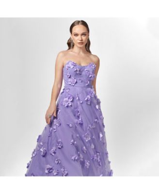 Women's Ila Strapless Hi Lo Gown