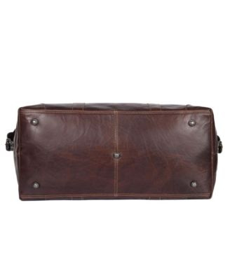 Full-Grain Leather Travel Duffle Bag with Shoulder Strap, Spacious Interior, and Vintage-Inspired Design – Ideal for Weekend Getaways, Business Trips, or Cabin Retreats