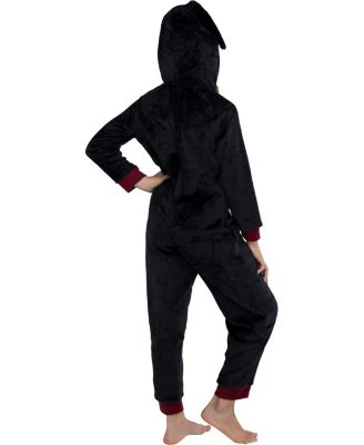 Hogwarts Houses Crest Girls' Hooded Pajama Kids Union Suit Loungewear