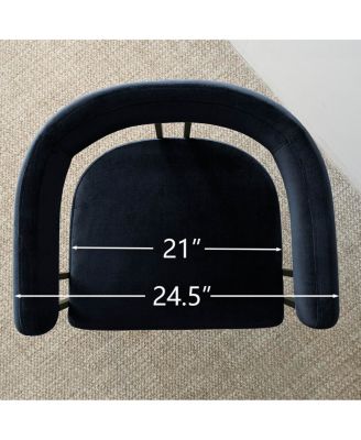 3-Piece 35 Inch Round Dining Table Set with 2 Velvet Chairs, Space-Saving Kitchen & Dining Room Furniture for Small Spaces