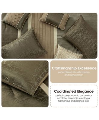 Trinity Geometric 9-Pc. Comforter Set, Queen