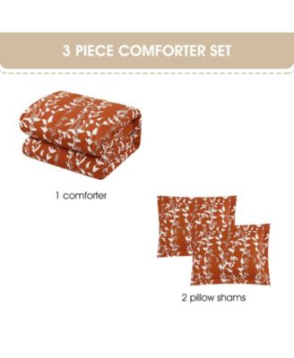 Millie Leaves 3-Pc. Comforter Set, Full