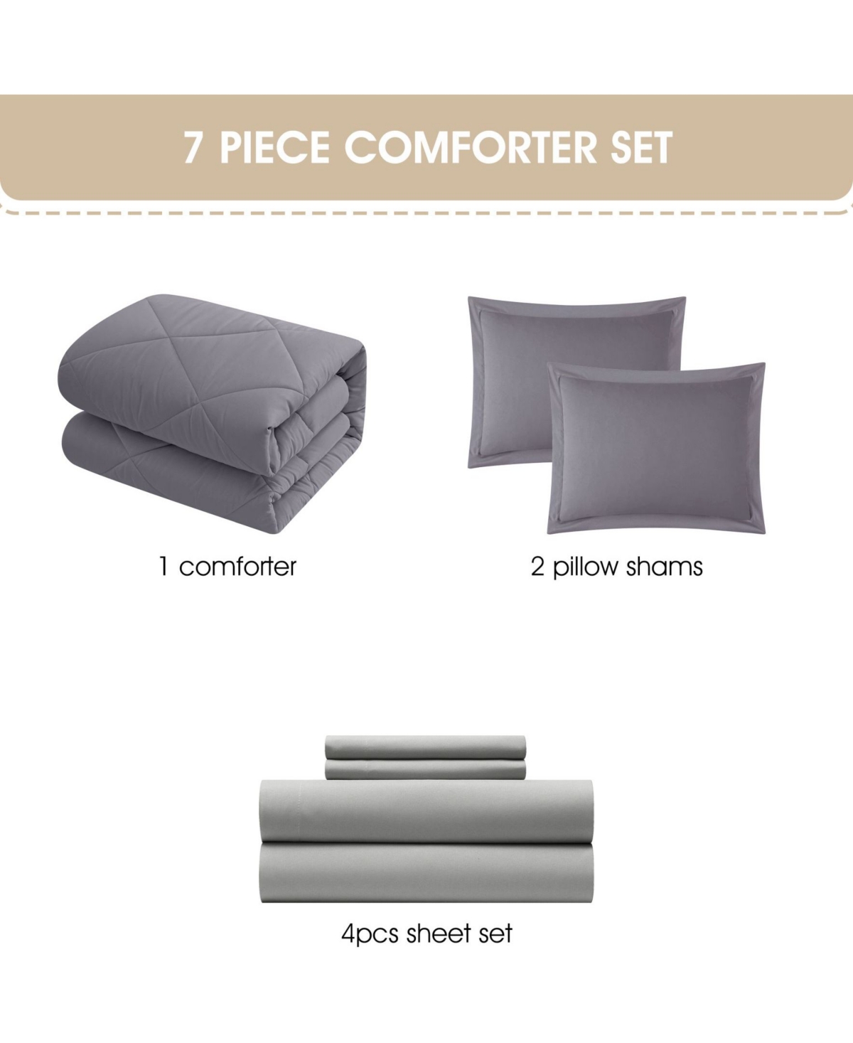 Stratford Park Arelia Geometric 7-pc. Comforter Set, Full In Purple