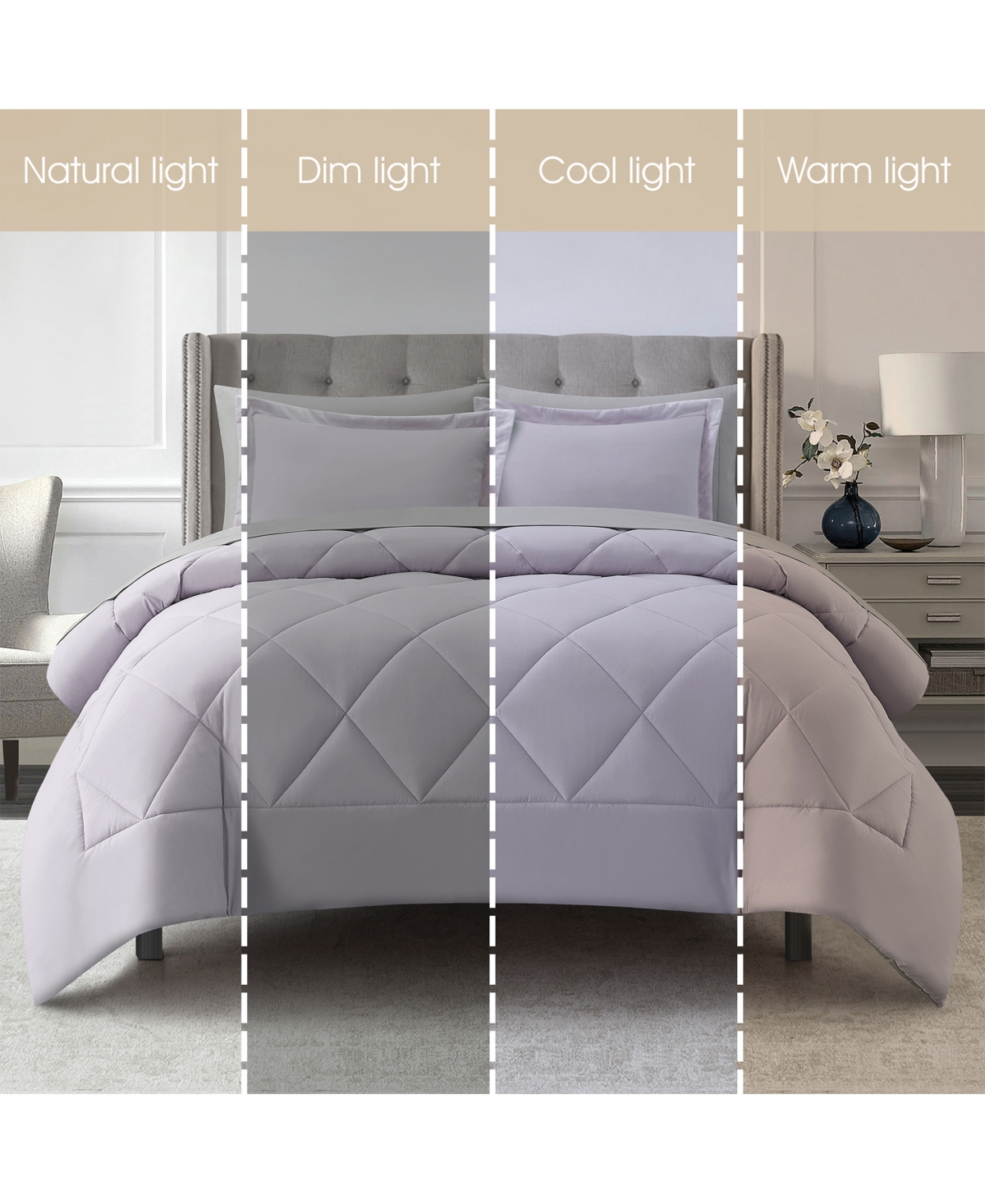 Stratford Park Arelia Geometric 5-pc. Comforter Set, Twin In Purple