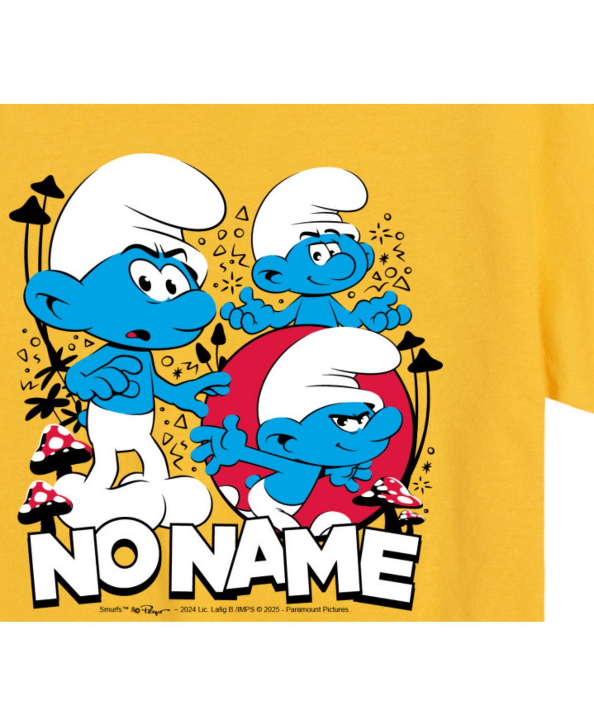 Smurfs Big Boys No Name Graphic T-shirt In Yellow