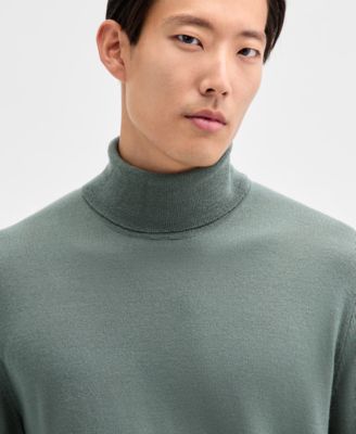Men's Merino Wool-Blend Turtleneck Sweater, Created for Macy's
