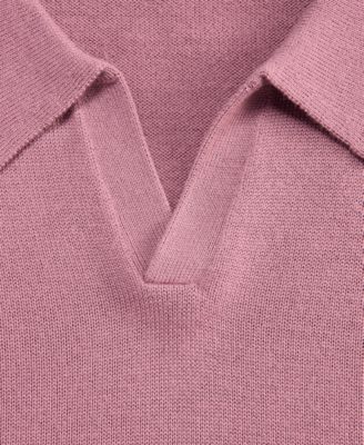 Men's Long-Sleeve Johnny Collar Merino Sweater, Created for Macy's 