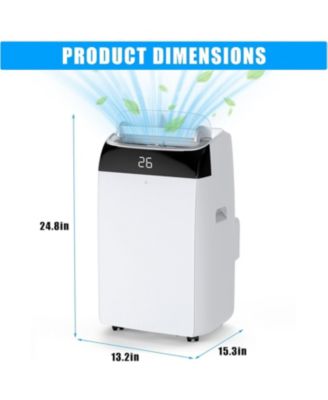 12,000 BTU Portable Air Conditioner - Built-in Dehumidifier & Fan, 3-in-1 LED Display Unit, Remote Control, Ideal for Home, Office, Dorm & RV