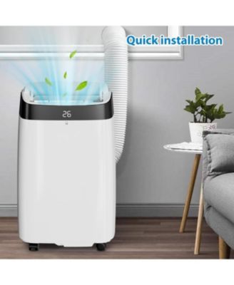 10,000 BTU Portable Air Conditioner - 3-in-1 Cooling, Fan & Dehumidifier, Includes Window Kit, Exhaust Hose, 24H Timer, Cools 450 Sq. Ft