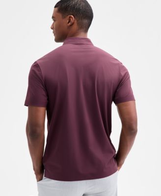 Men's Laser Cut Short Sleeve Performance Polo Shirt, Exclusively at Macy's