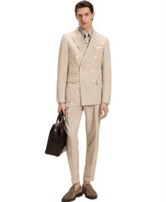 Men's Linen-Silk Slim-Fit Dress Shirt