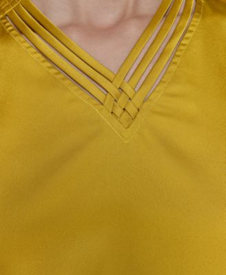 Women's Sleeveless V-Neck Blouse Top