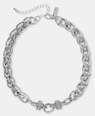 Crystal Chain Link Collar Necklace, 15-1/2" + 3" extender, Macy's Exclusive
