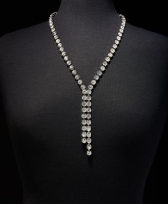Crystal Lariat Necklace, 22-1/2" + 3" extender, Macy's Exclusive