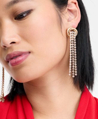 Crystal Tassel Knot Statement Earrings, Macy's Exclusive