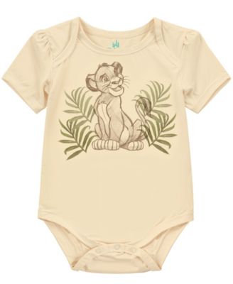 Baby Boys' Lion King Short Sleeve Bodysuits, 3-Pack Set