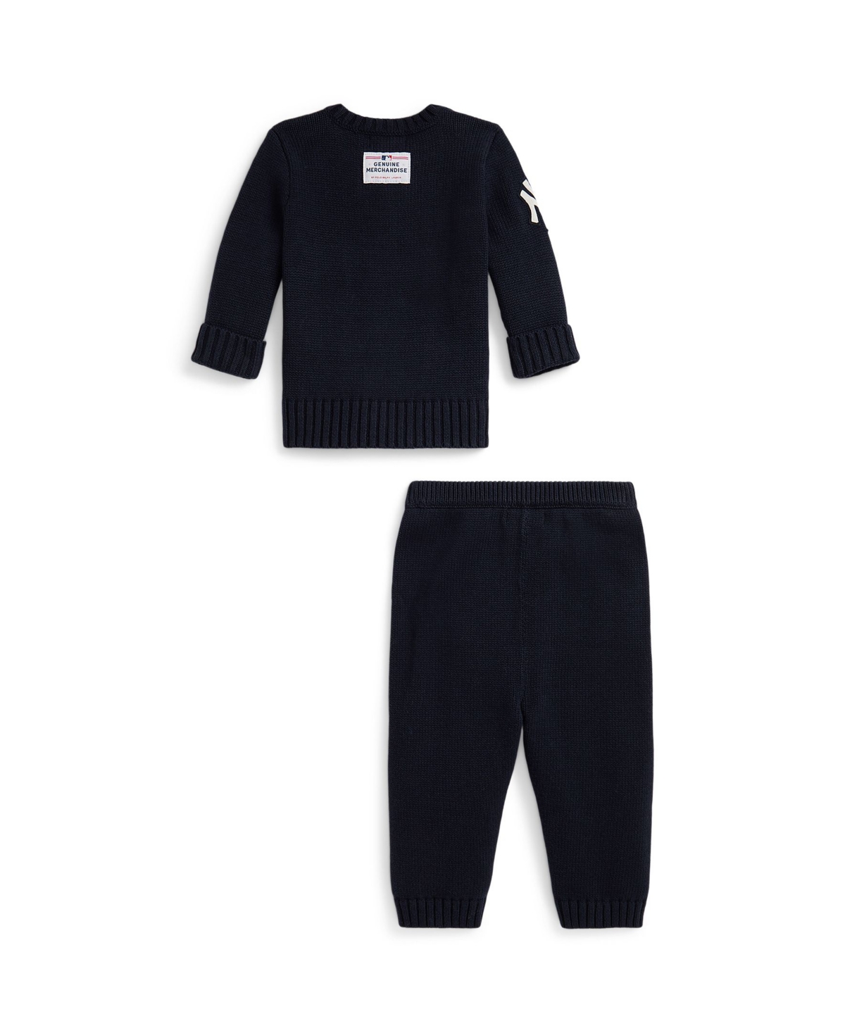 Polo Ralph Lauren Baby Boys 2-piece Crewneck Sweater And Pants Set In Black
