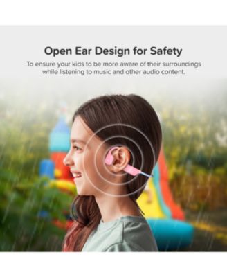 Headphones Airwaves  Air Conduction Open Ear Wireless Bluetooth Headphones with Mic for Kids 4-12, 85dB Safe Limit, Durable, IPX5 Waterproof