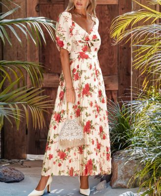 Women's Meant to Be Floral Midi Beach Dress
