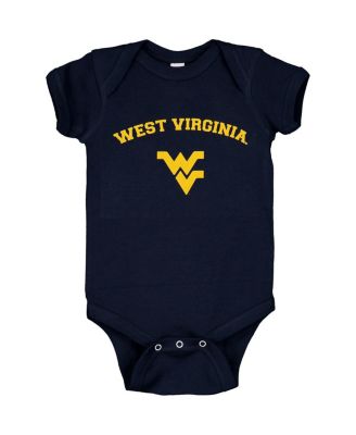 Two Feet Ahead - Baby Boys and Girls Navy West Virginia Mountaineers Arch Logo Bodysuit