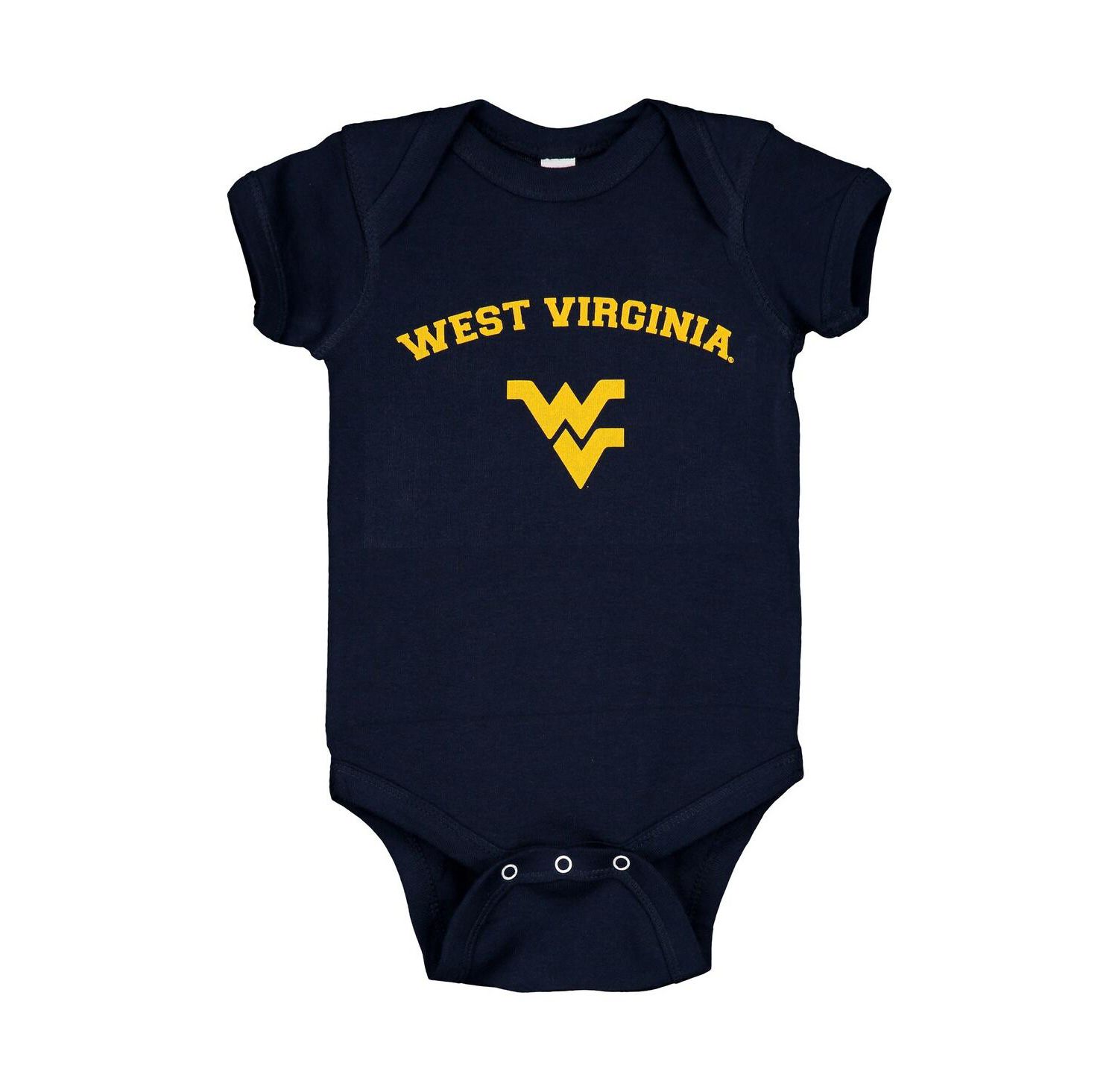 Baby Boys and Girls Navy West Virginia Mountaineers Arch Logo Bodysuit