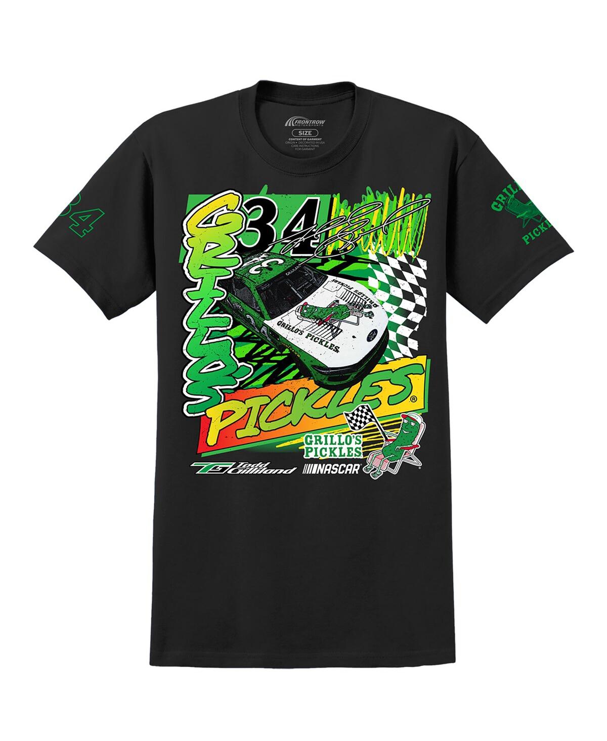 Front Row Motorsports Men's Black Todd Gilliland Grillo's Pickles Car T-shirt In Black