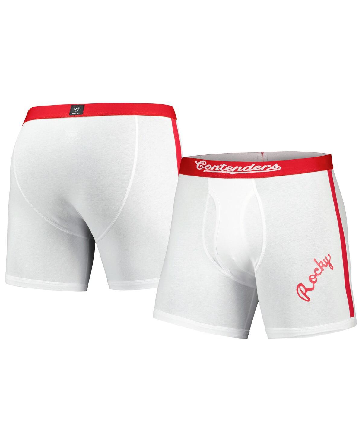 Contenders Clothing Men's White Rocky Graphic Boxer Briefs In White