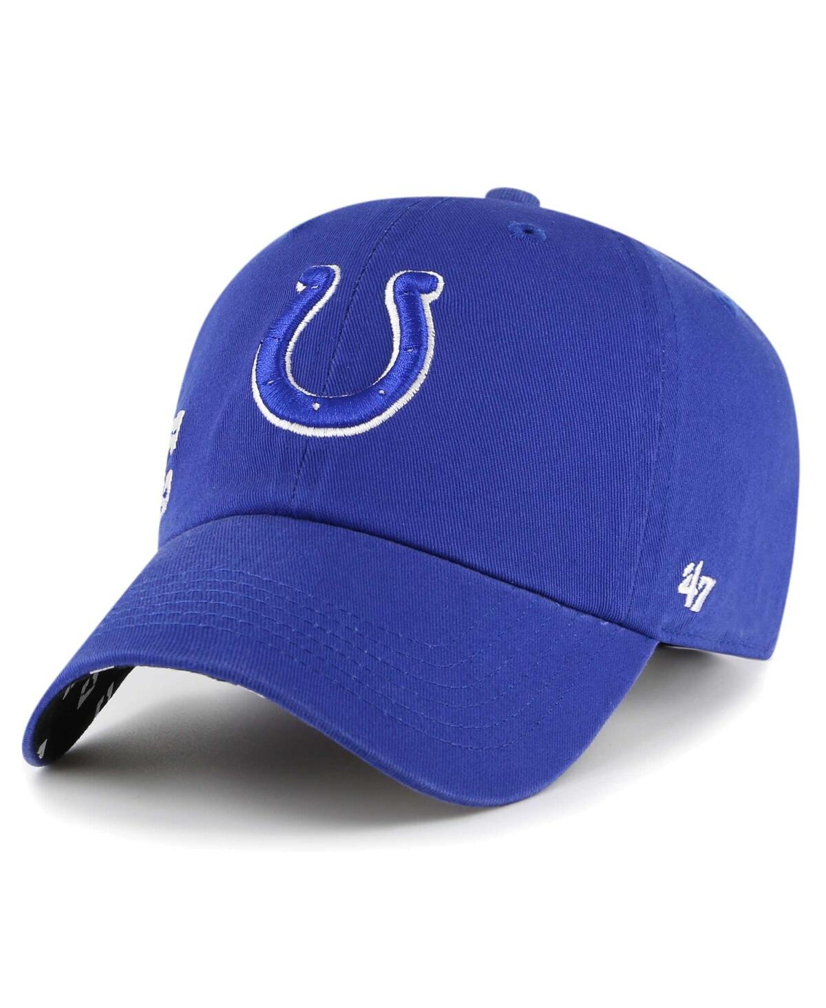 47 Brand Women's Royal Indianapolis Colts Confetti Icon Clean Up Adjustable Hat In Blue
