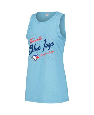Women's Powder Blue Toronto Blue Jays Gauze High Neck Tank Top