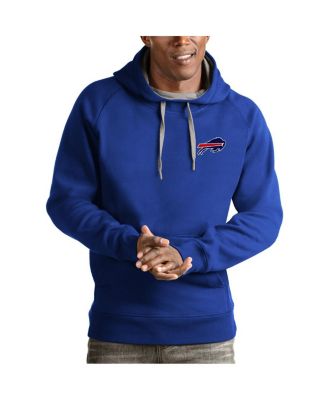 Antigua - Men's Royal Buffalo Bills Logo Victory Pullover Hoodie