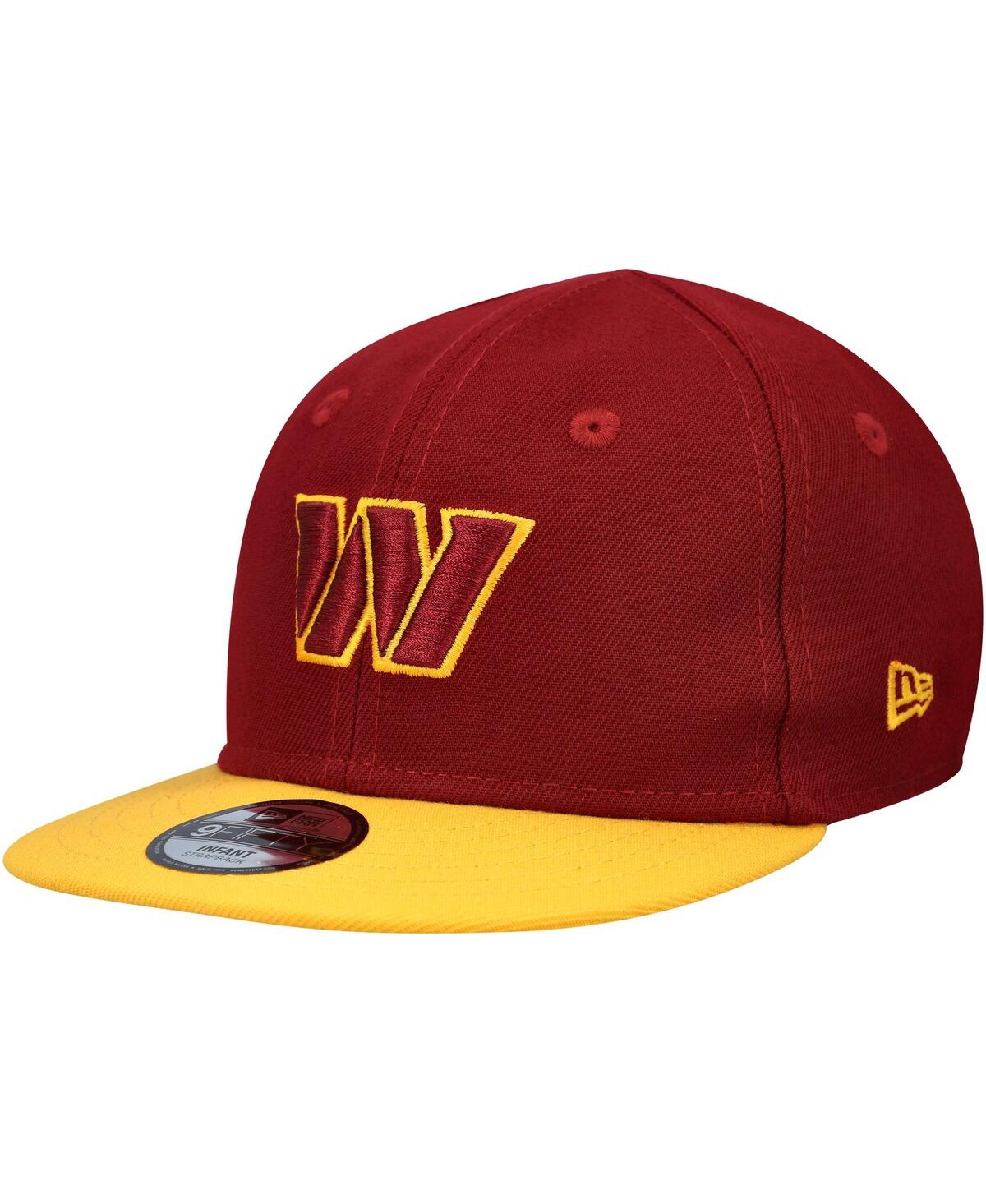 New Era Baby Boys And Girls Burgundy/gold Washington Commanders My 1st 9fifty Adjustable Hat In Brown