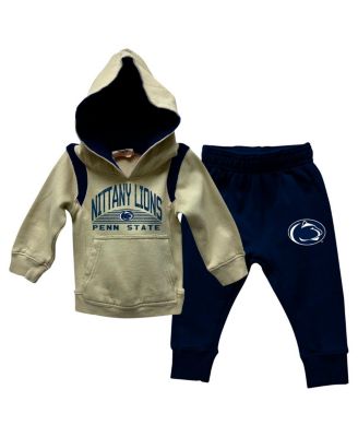 Wes & Willy - Baby Boys and Girls Penn State Nittany Lions Color block Pullover Hoodie and Sweatpants Set