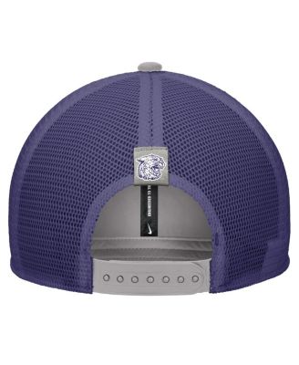 Men's Pewter Kansas State Wildcats Vintage Arch Rise Performance Trucker Adjustable Hat