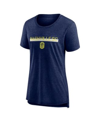Women's Heather Navy Nashville SC In Play Tri-Blend T-Shirt