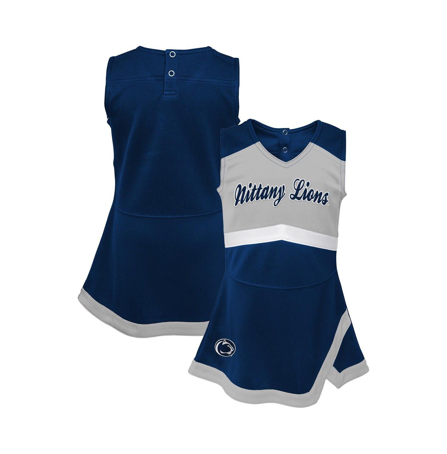 Платье Outerstuff Navy Penn State Nittany Lions Cheer Captain Jumper Dress для девочек — фото 1