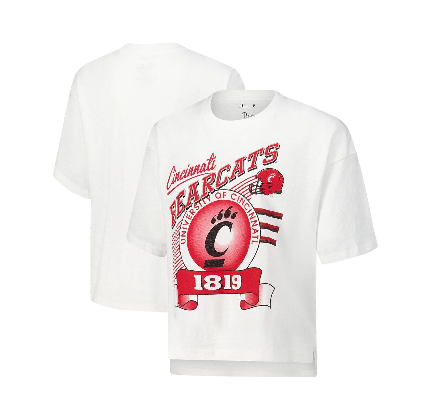 Women's White Cincinnati Bearcats Rock Roll Slub T-Shirt