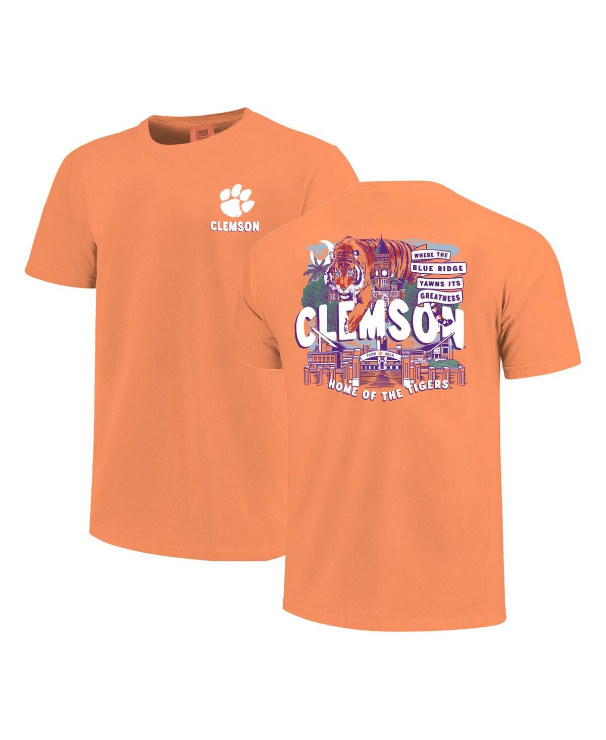 Image One Big Boys And Girls Orange Clemson Tigers Comfort Colors Hyperlocal Campus Scene T-shirt In Orange