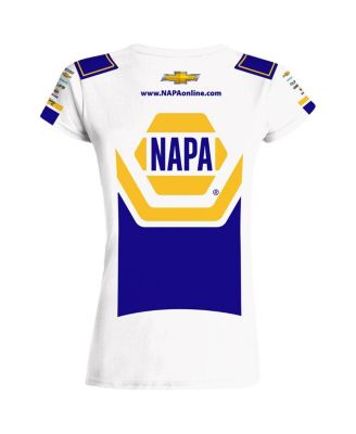Women's White/Blue Chase Elliott NAPA Uniform T-Shirt
